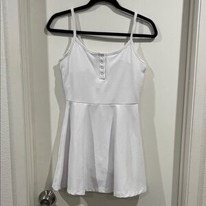 Beach Riot Ari in Waffle White Mini Active Dress With built in shorts padded top